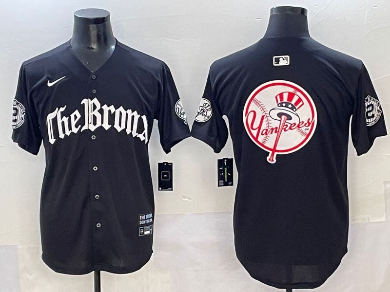 Men 2025 New York Yankees Blank Black Five generations Joint Name Nike MLB Jersey style 26->new york yankees->MLB Jersey